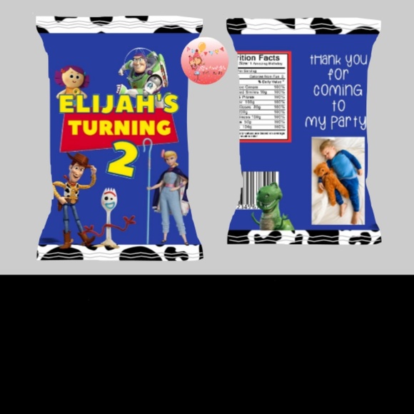 Toy Story 4 Custom Chip Bags Party Birthday Favors - Picture 1 of 1